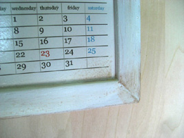 木材印刷　木製カレンダー